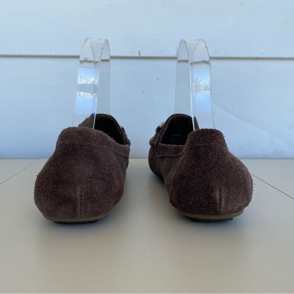 Isaac Mizrahi Live! Slip On Moccasins Shoes Brown Gold Women’s Size 6.5 - Picture 3 of 11
